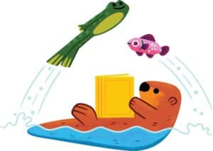 Otter reading